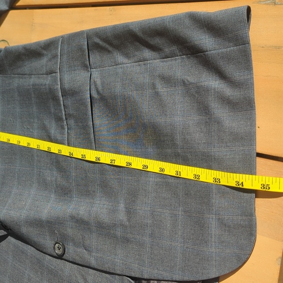 Loro Piana Italy Harry Rosen Gray Wool Sport Coat with Windowpane Fabric 44R - Picture 4 of 11